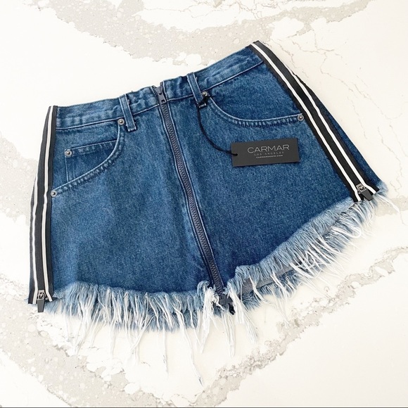 Carmar Los Angeles Beatrice Zip Front Denim Skirt - Picture 2 of 12